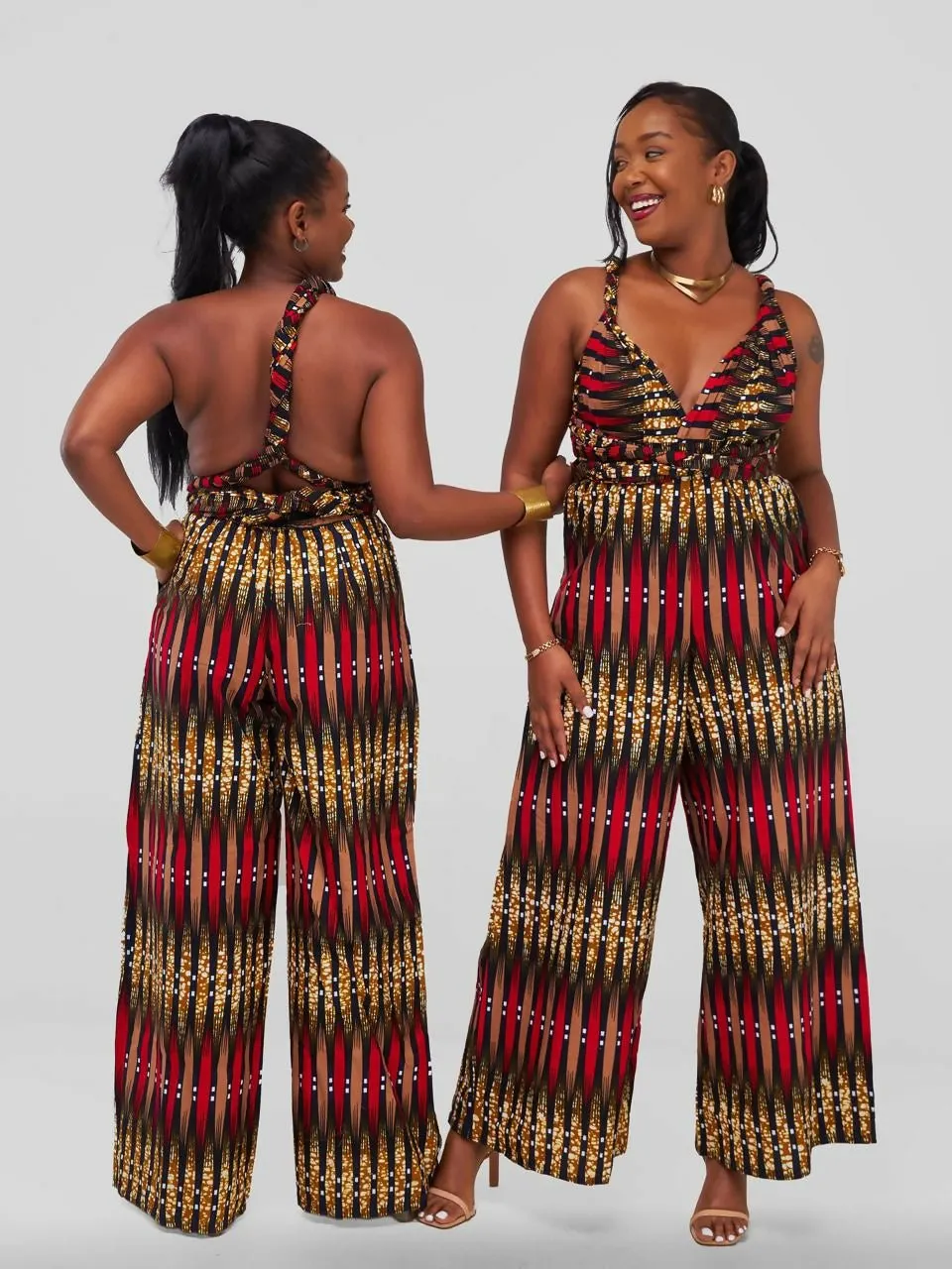 Merli Africa Summer Infinity Jumpsuit - Brown Print