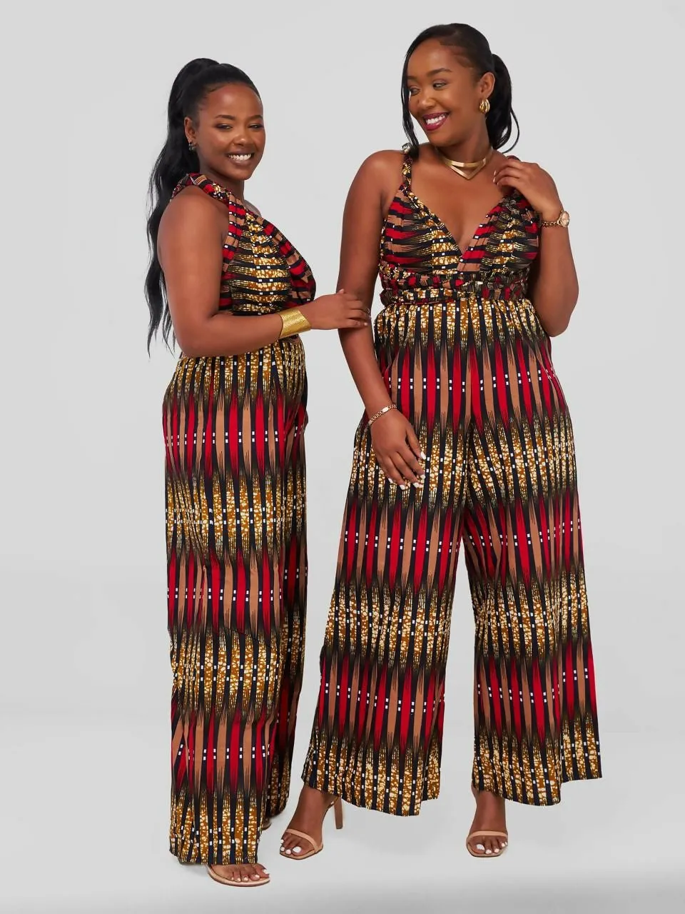 Merli Africa Summer Infinity Jumpsuit - Brown Print