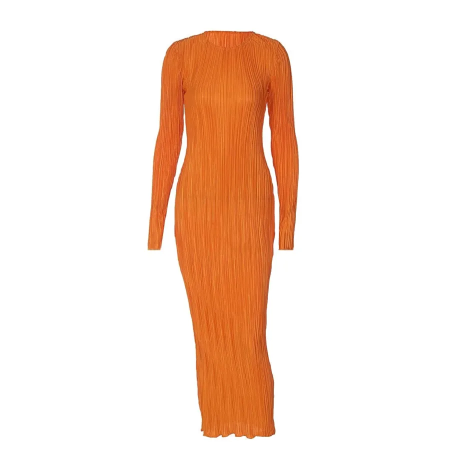 Milanda Solid Color Pleated Dress - 3 Colors