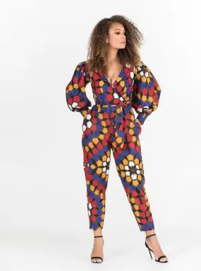 Multi color pentagon jumpsuit