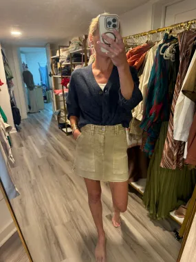Navy Button Cardigan