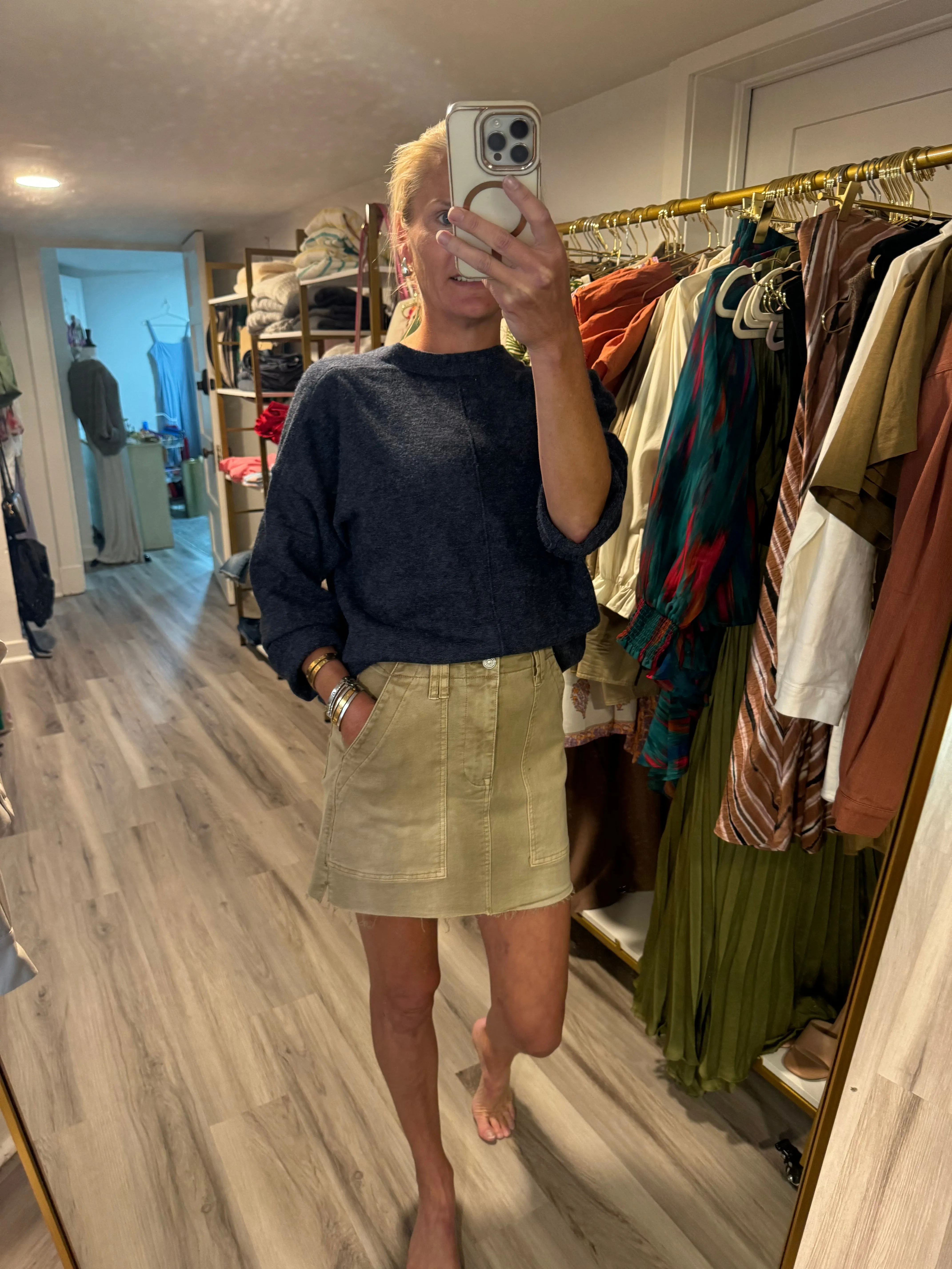 Navy Button Cardigan