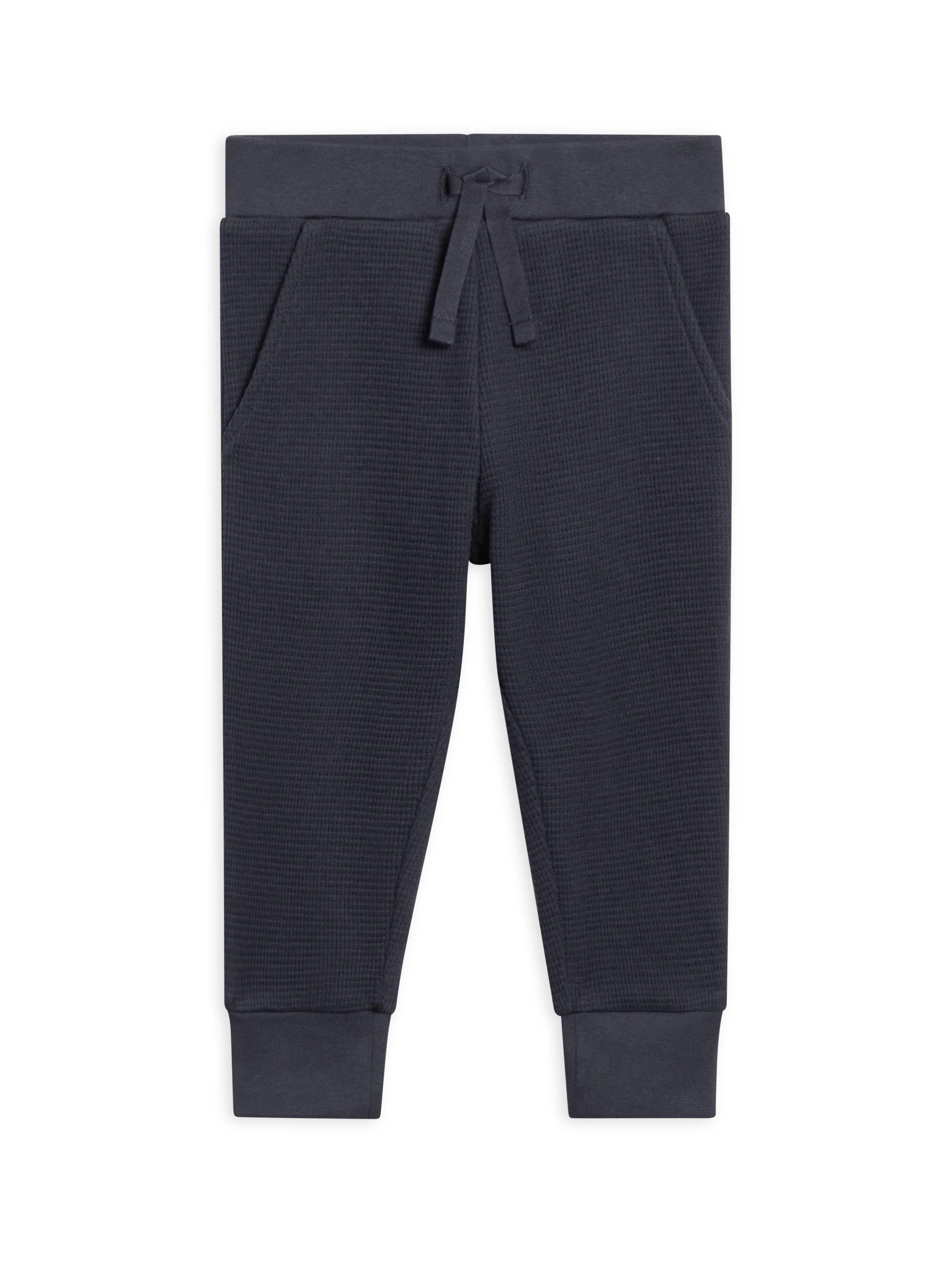 Navy Waffle Knit Joggers