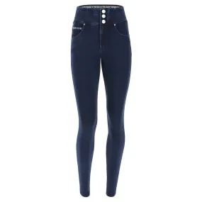 NOW1HC002-J0B Blauwe N.O.W.®High waist met Knoop Sluiting