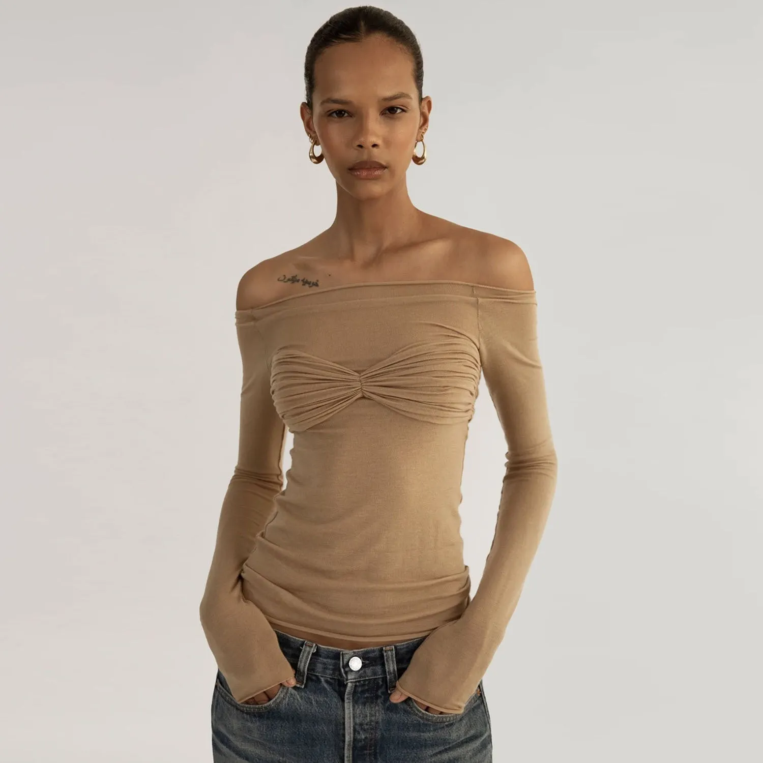 Off-Shoulder Lace Top for Spring & Summer