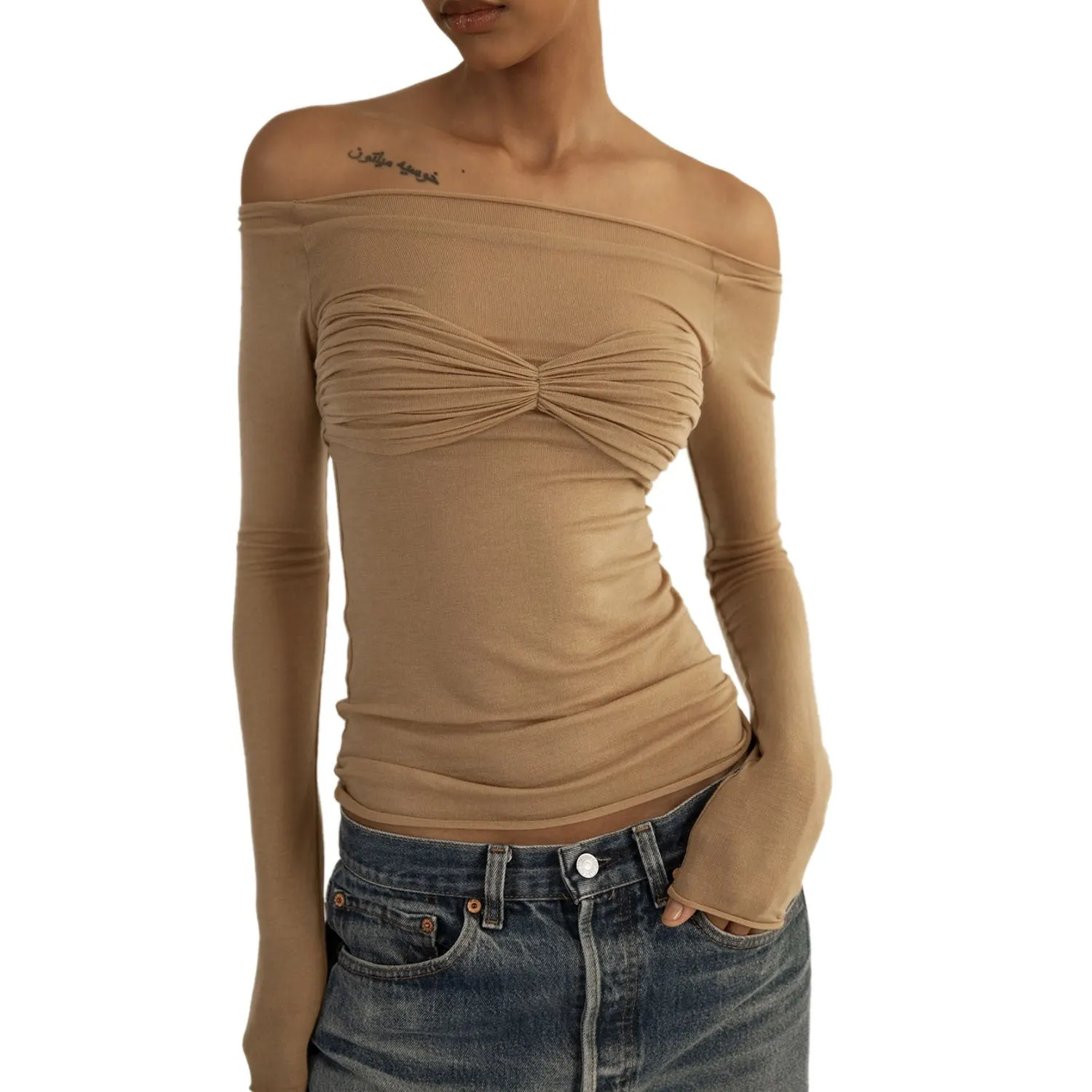 Off-Shoulder Lace Top for Spring & Summer