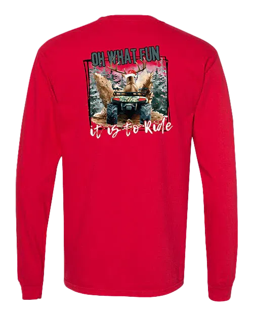 Oh What Fun Long Sleeve Tee- Red