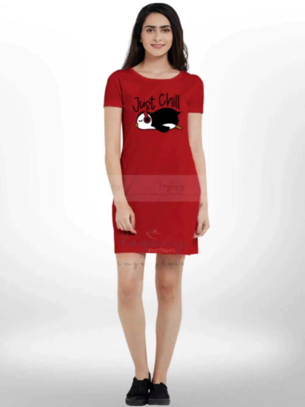 PenGuin Printed  Stylish & Fashionable Long T-shirt For Women's