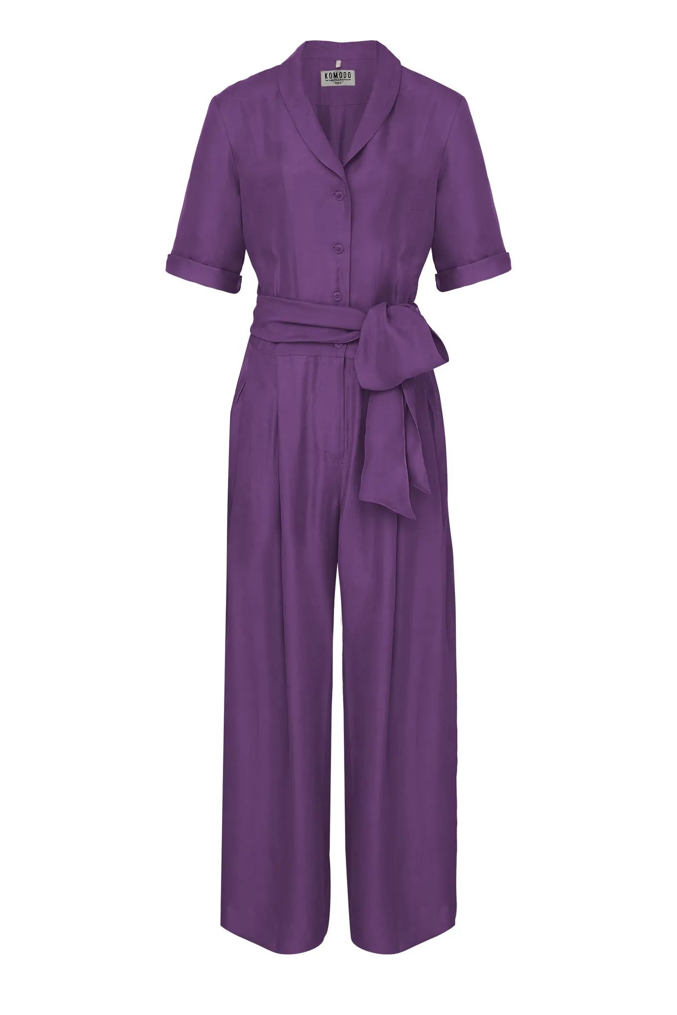 Planet Cupro Jumpsuit Purple