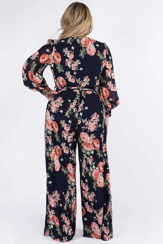 Plus Size Chiffon Jumpsuit