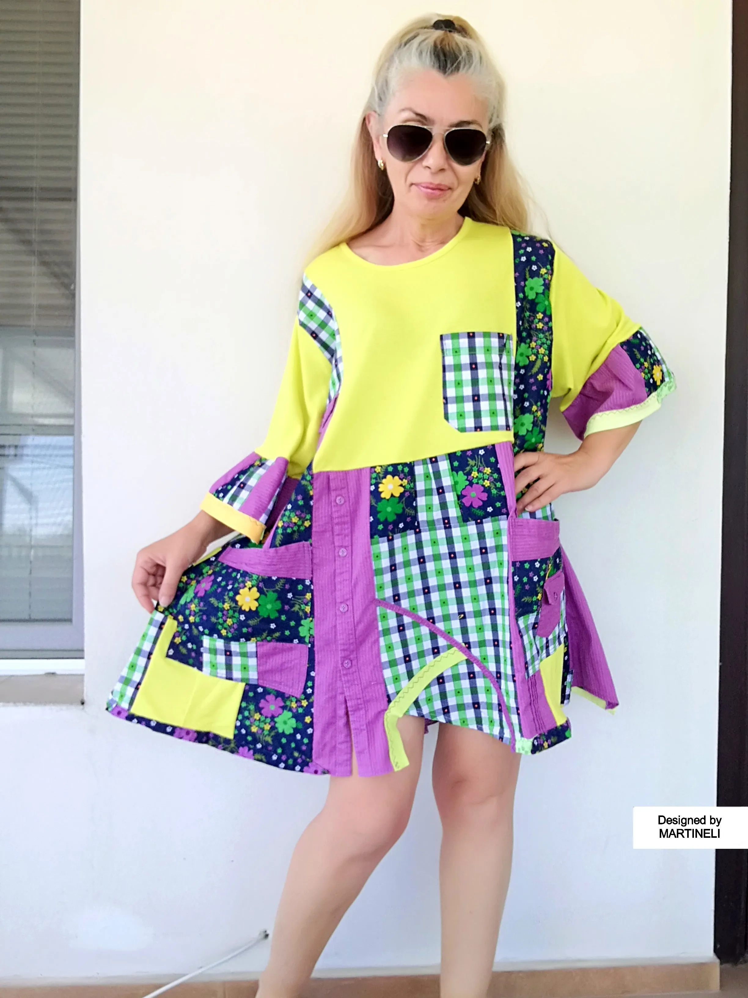 Plus Size Colorful Dress 3X Loose Summer Dress