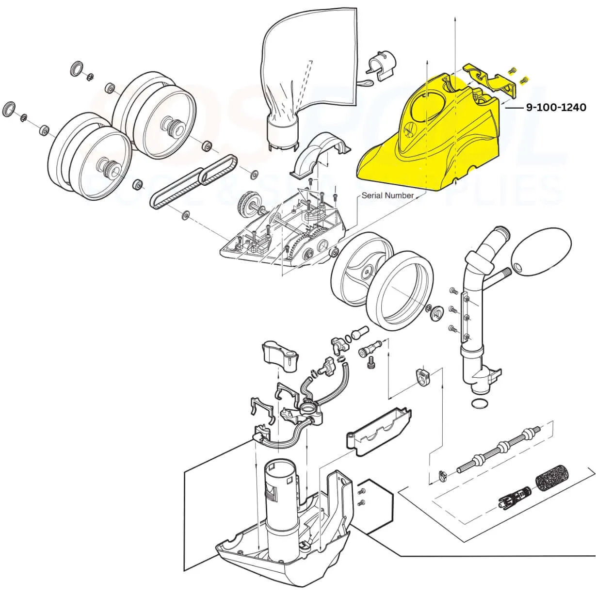 Polaris Top Housing For Cleaners | 9-100-1240