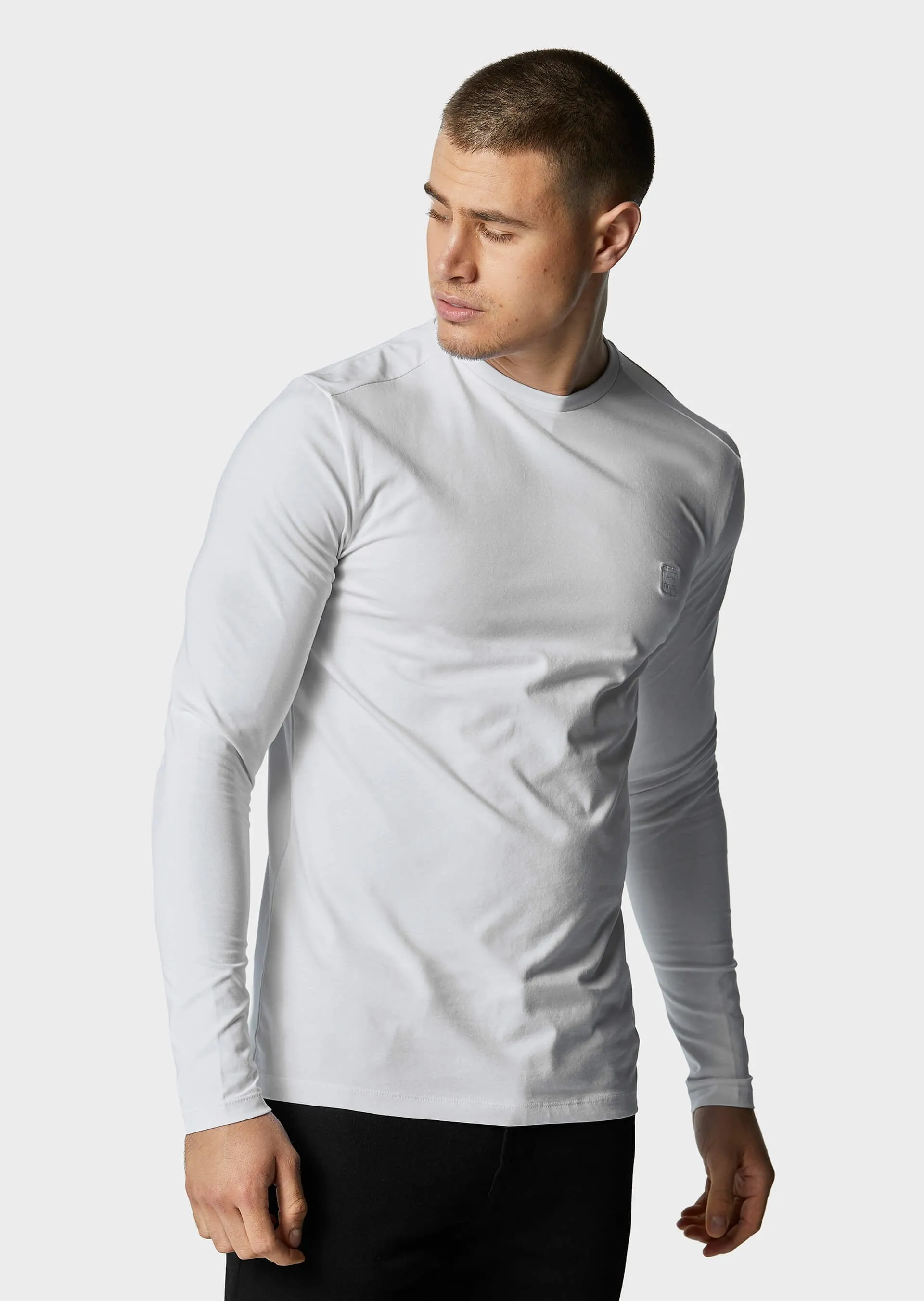 Police Rival White Long Sleeve T Shirt