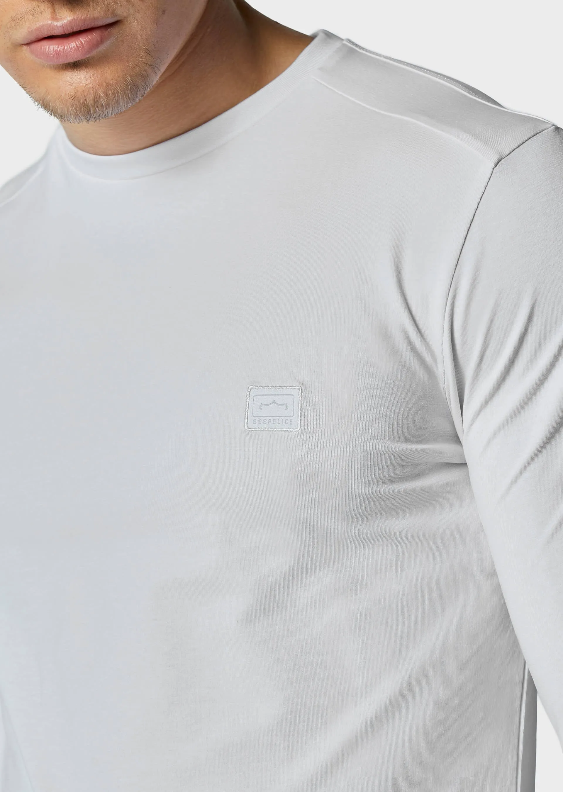 Police Rival White Long Sleeve T Shirt