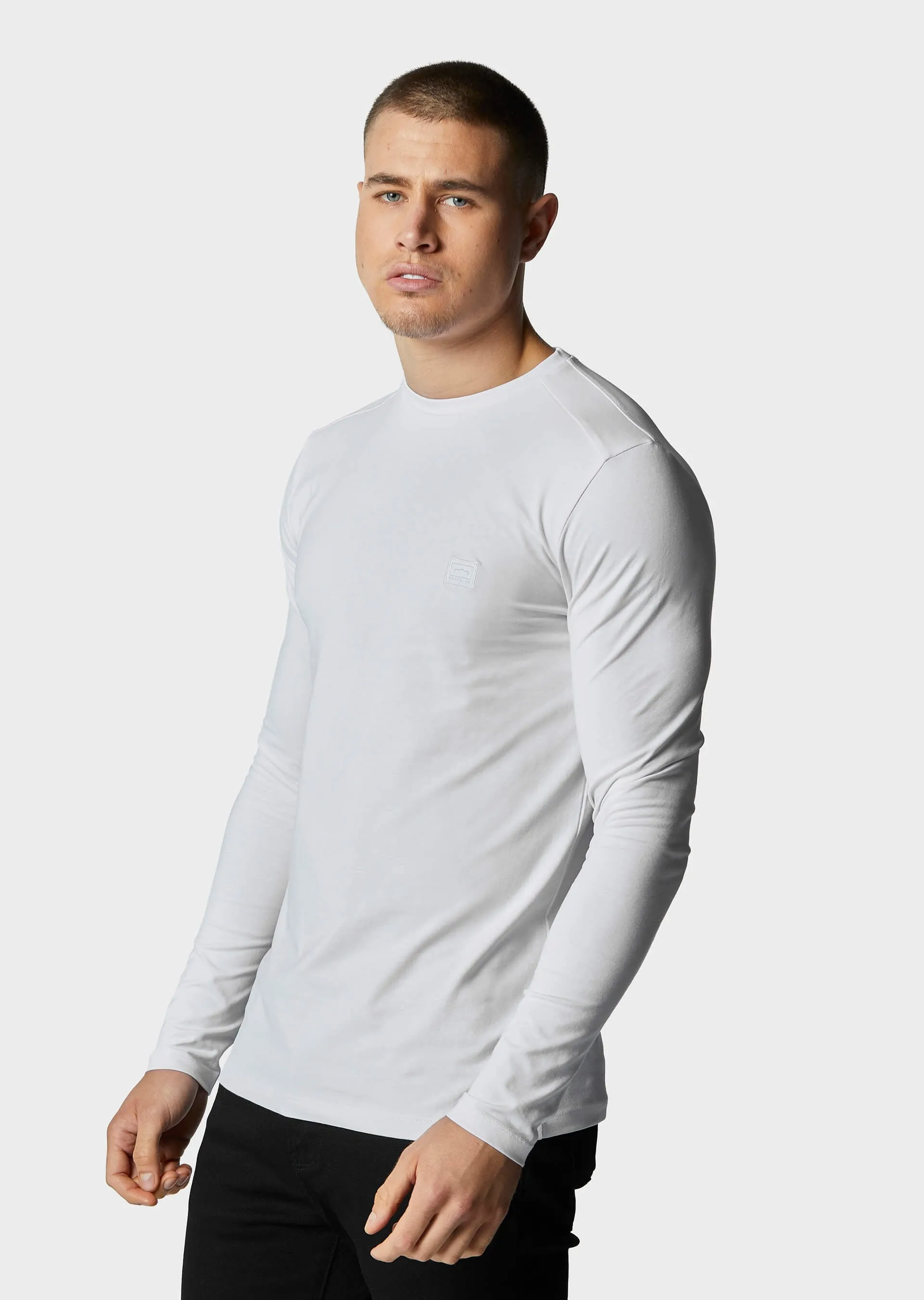 Police Rival White Long Sleeve T Shirt