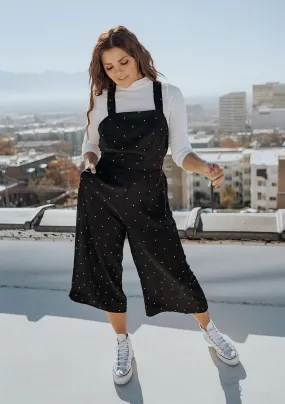 Polka Dot Apron Front Jumpsuit