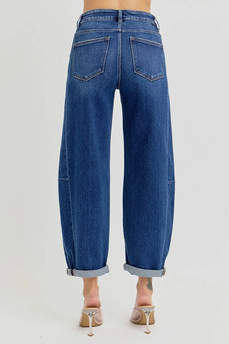Risen Jeans - High Rise Barrel Jeans - RDP5933