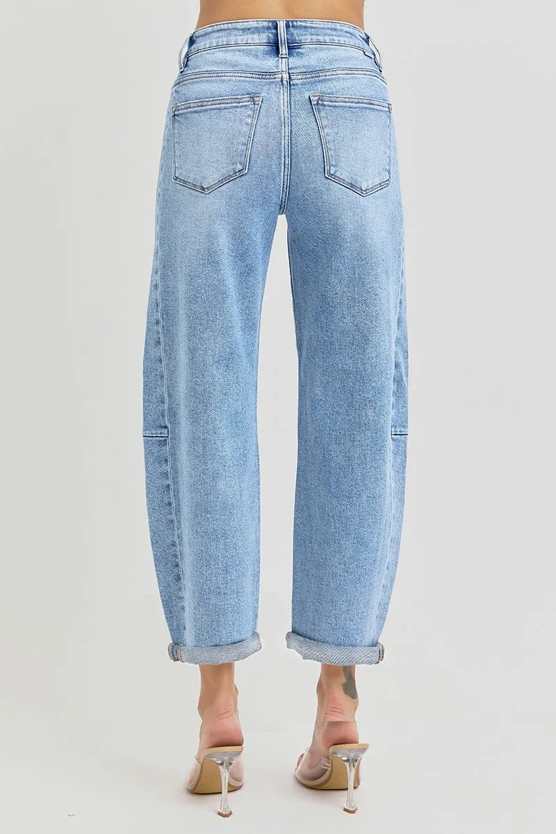 Risen Jeans - High Rise Barrel Jeans - RDP5933