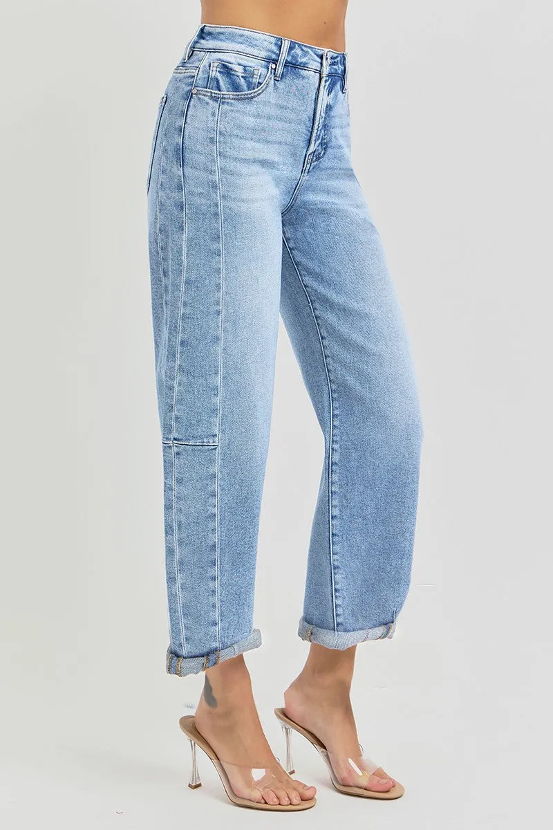 Risen Jeans - High Rise Barrel Jeans - RDP5933