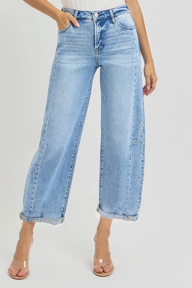 Risen Jeans - High Rise Barrel Jeans - RDP5933