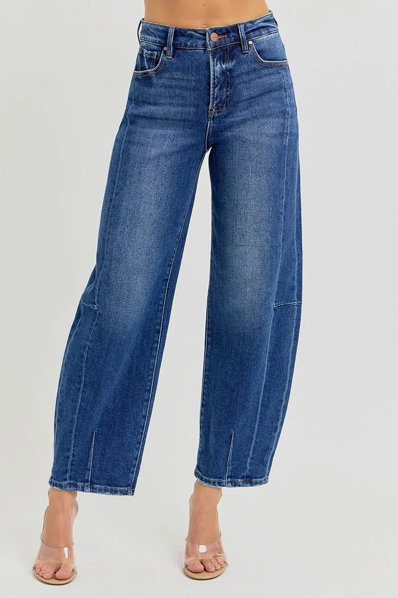 Risen Jeans - High Rise Barrel Jeans - RDP5933