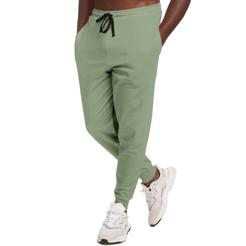 Shaded Pale Pastel Warm Green Gray Joggers | Unisex | with PLUS sizes | C15M0Y30K30