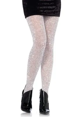 Silver Glitter Tights