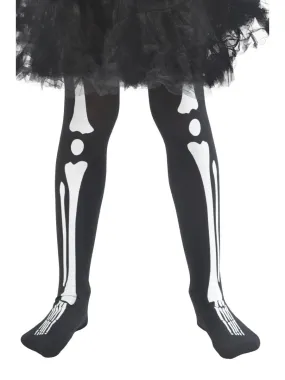 Smiffys Skeleton Tights, Child - 48158