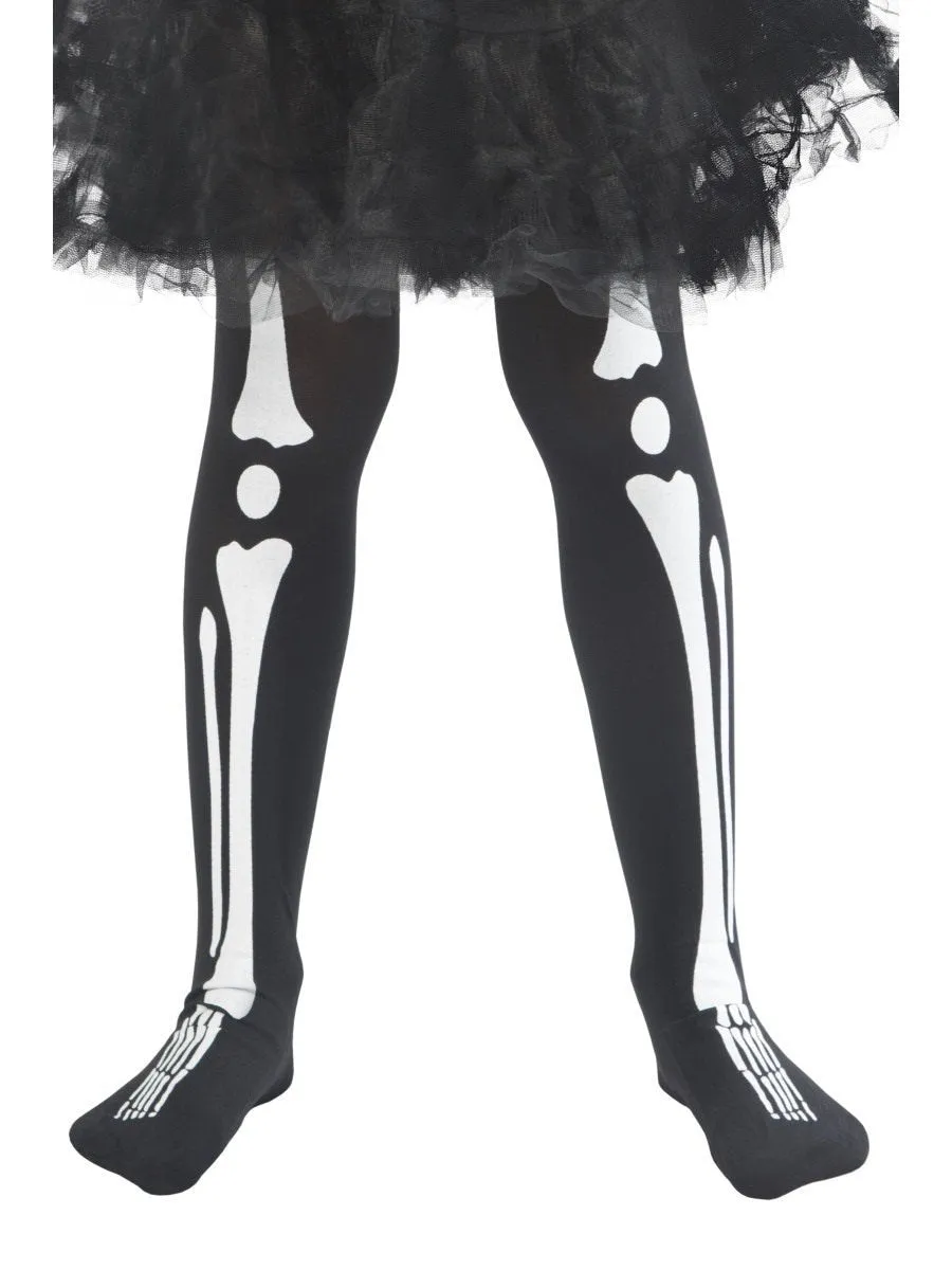 Smiffys Skeleton Tights, Child - 48158