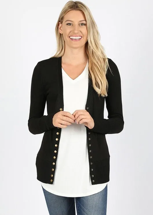 Snap Button Sweater