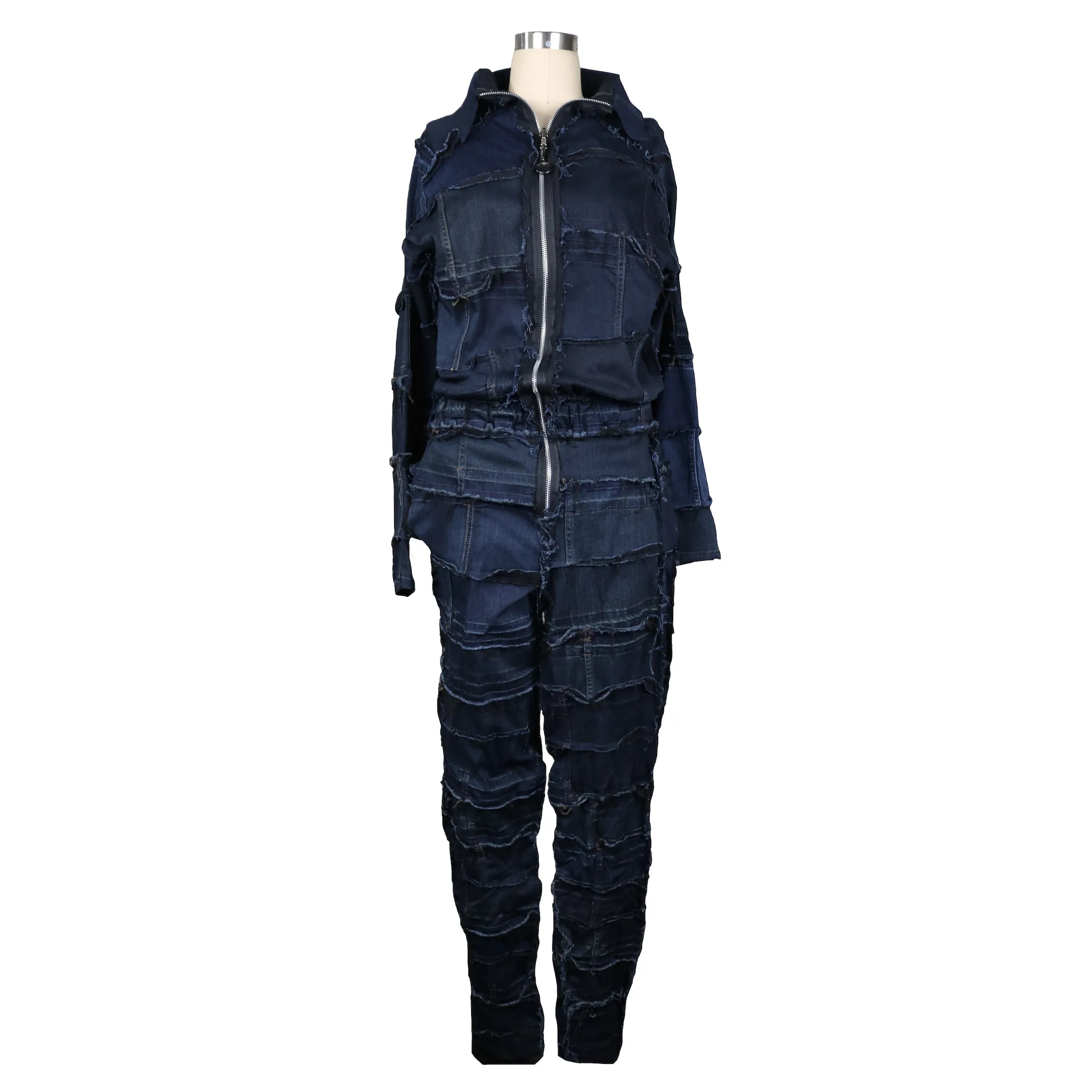 Spaceman - Genderless, Reversible Upcycled Denim Jumpsuit