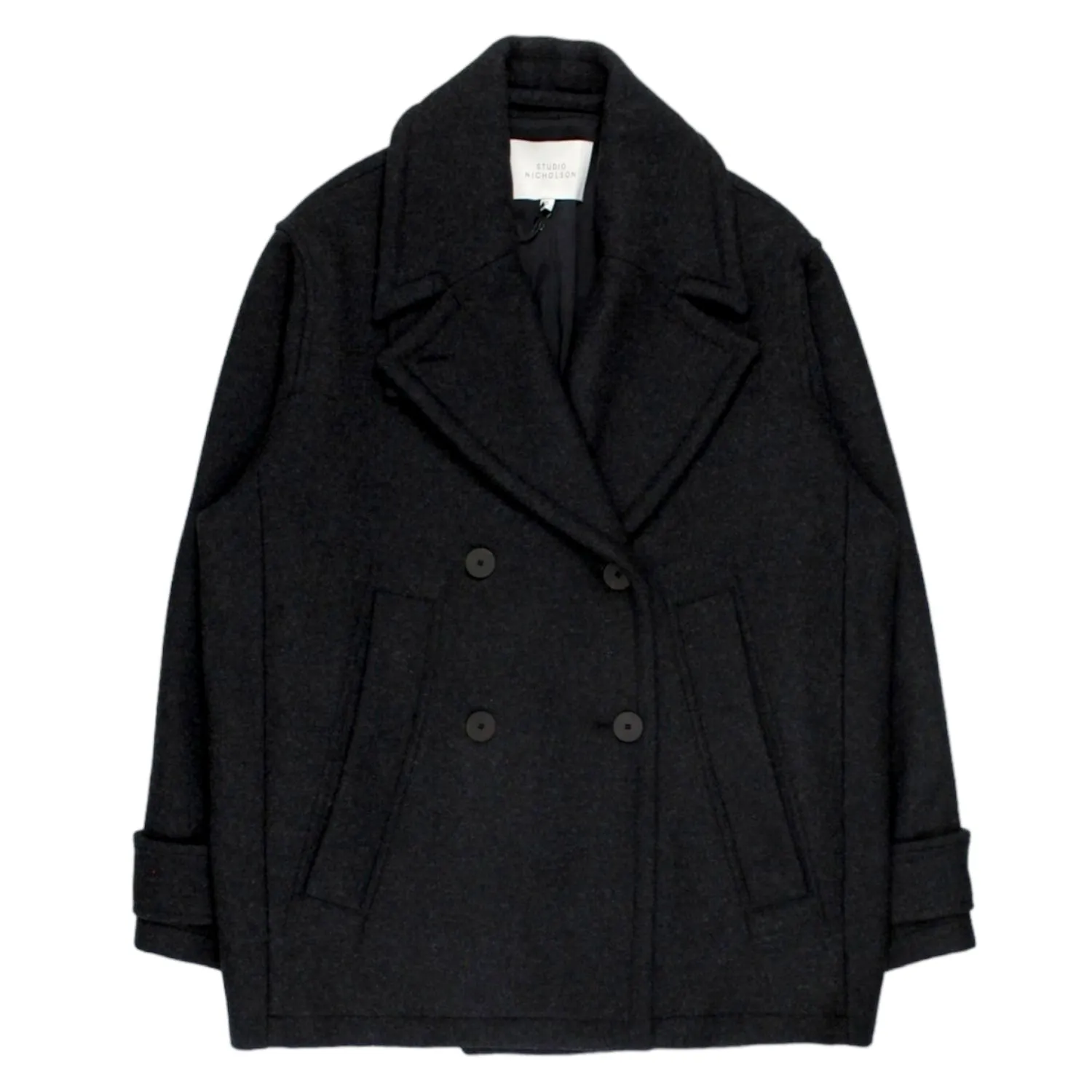 Studio Nicholson Charcoal Carew Peacoat