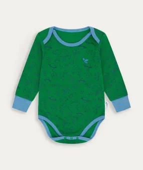 Thermal Base Layer Baby Grow - Green Sky