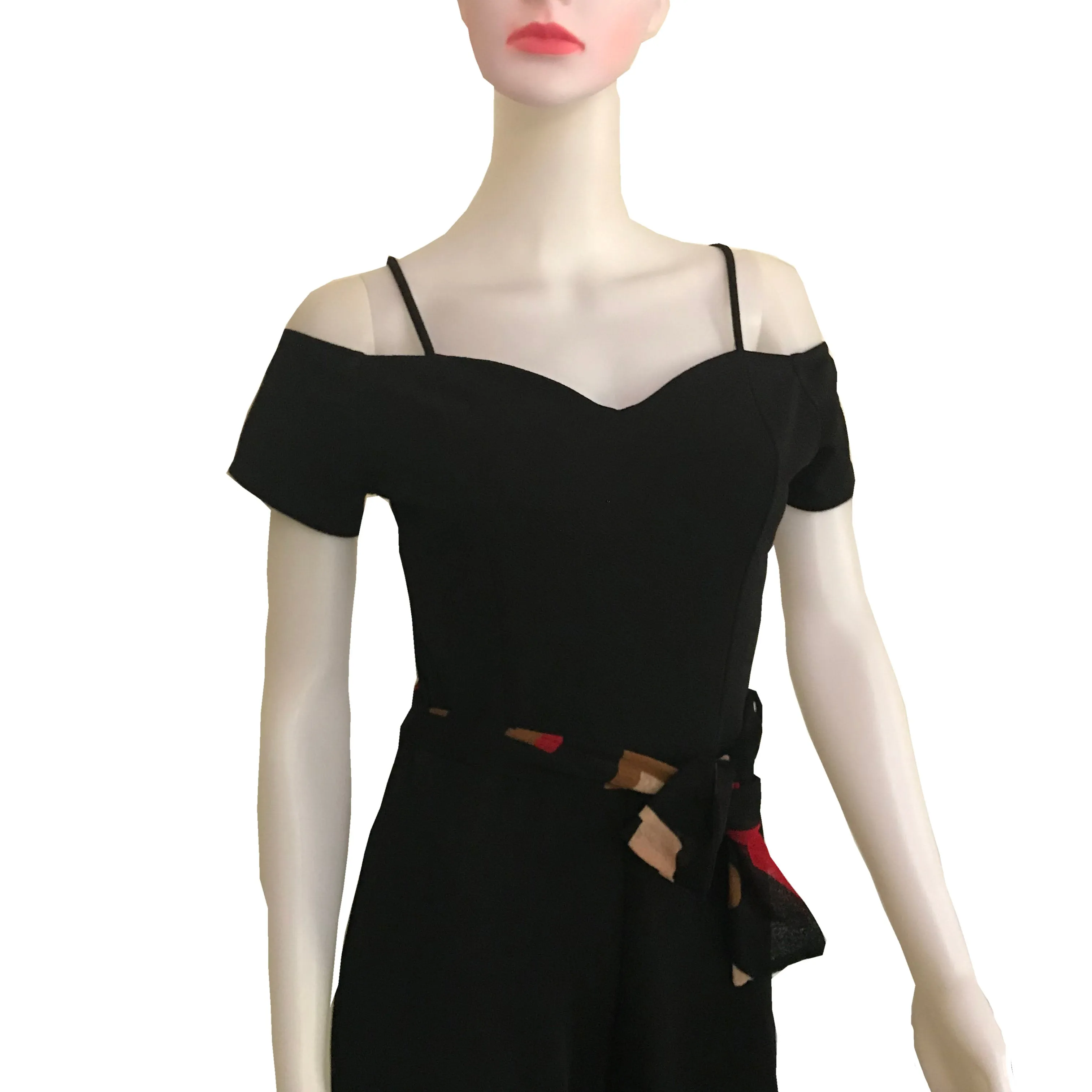 Vintage 1990s Off-the-Shoulder Mod Jumpsuit