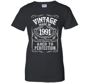Vintage Made In 1991 Birthday Gift Idea T Shirt