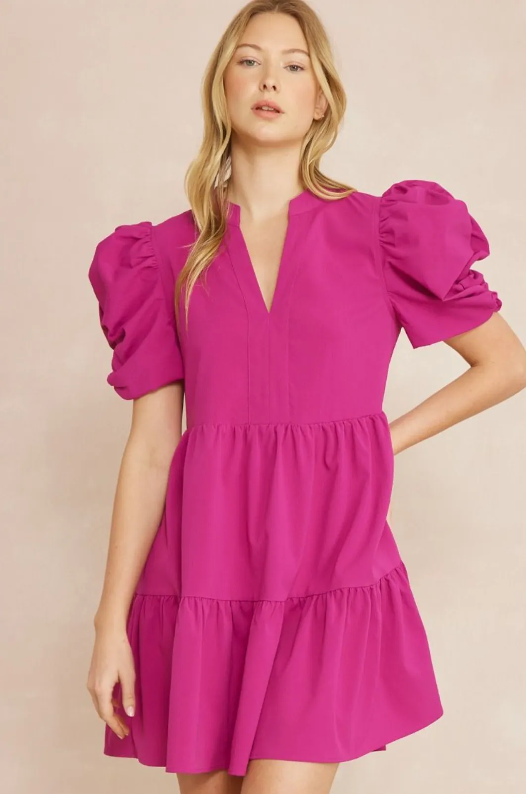 Vogue Puff Sleeve Dress