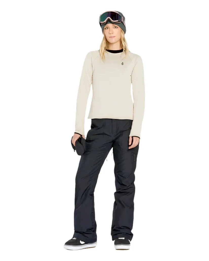 VOLCOM Women's Gridlock Crewneck Base Layer Top Stone