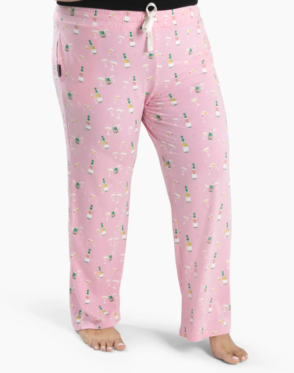 WOMENS CHAMPAGNE BUBBLES BAMBOO JERSEY SLEEP PANT