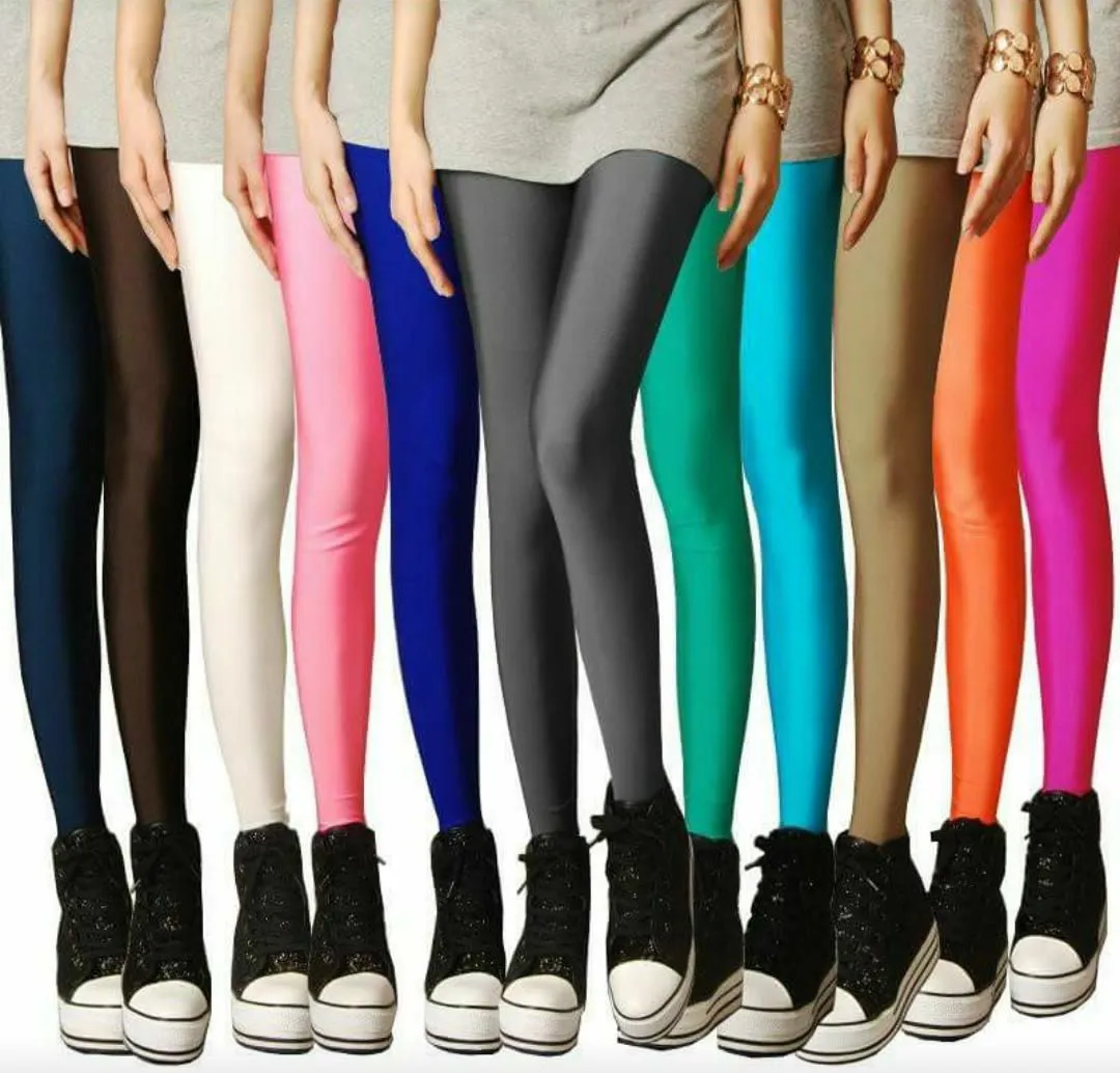 Women's Shinner lycra Leggings in Bottle GREEN color