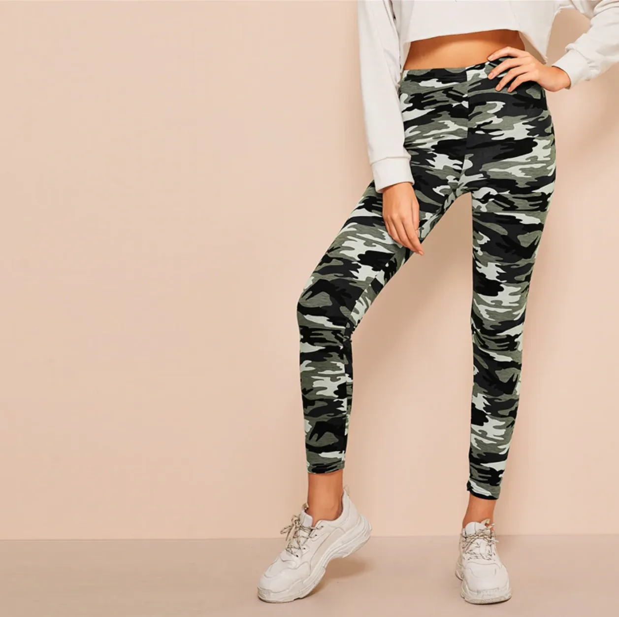 Women's Summer/Autumn Mid-Waist Leggings