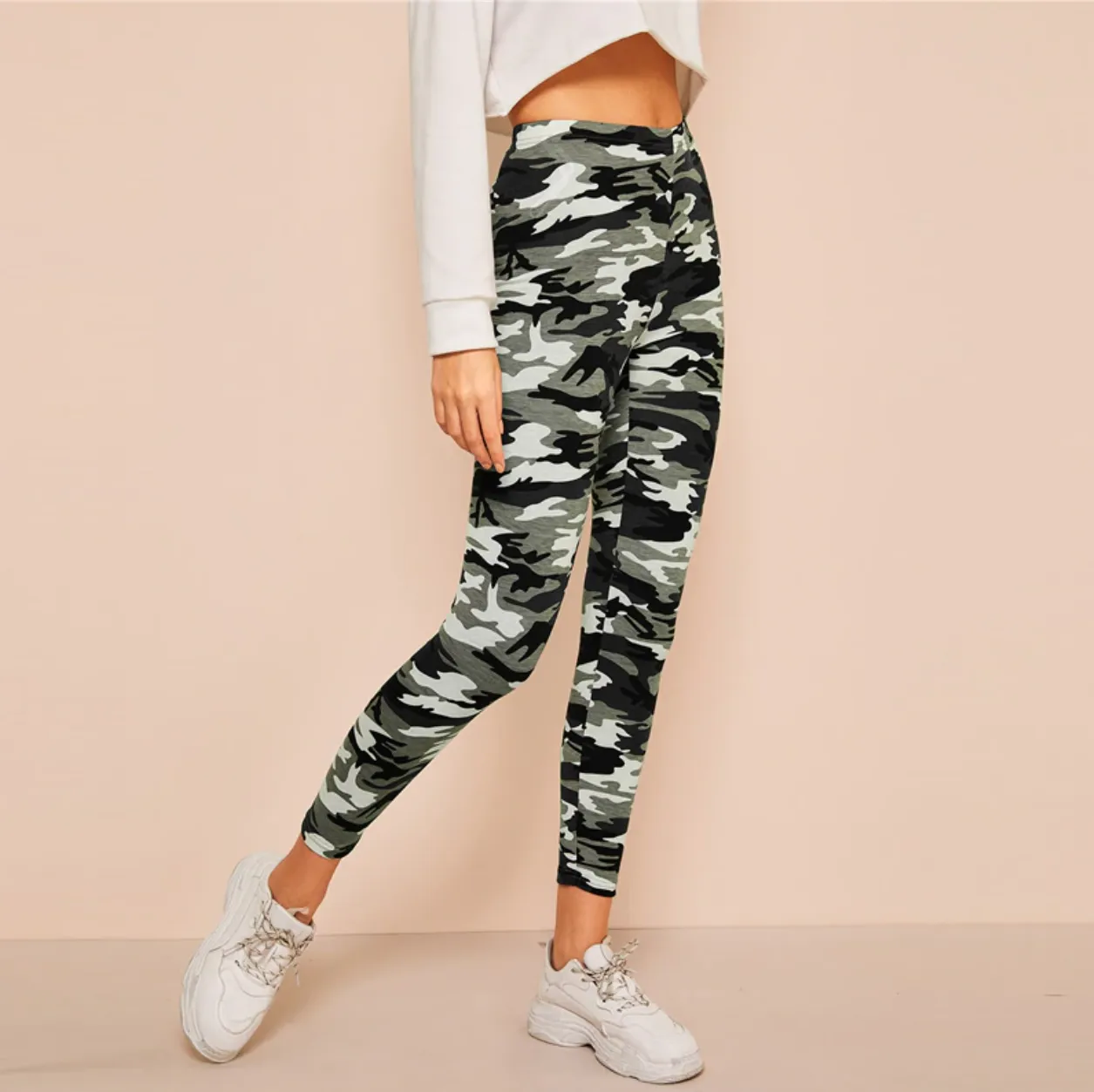 Women's Summer/Autumn Mid-Waist Leggings