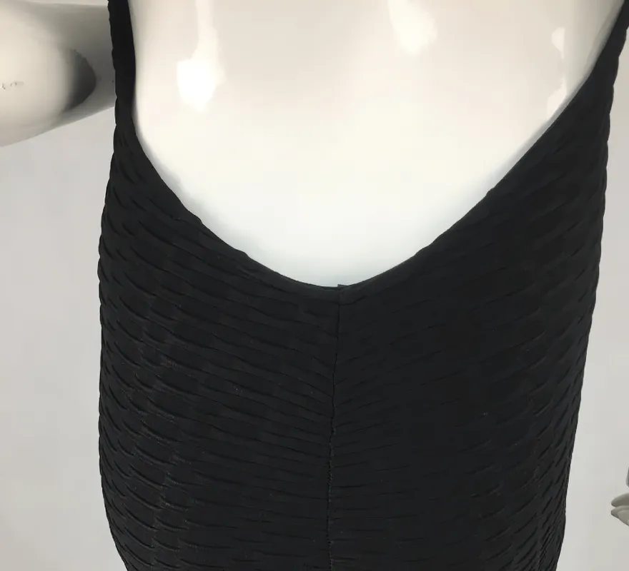 Women's Textured Open-Back Yoga Jumpsuit - SF0118