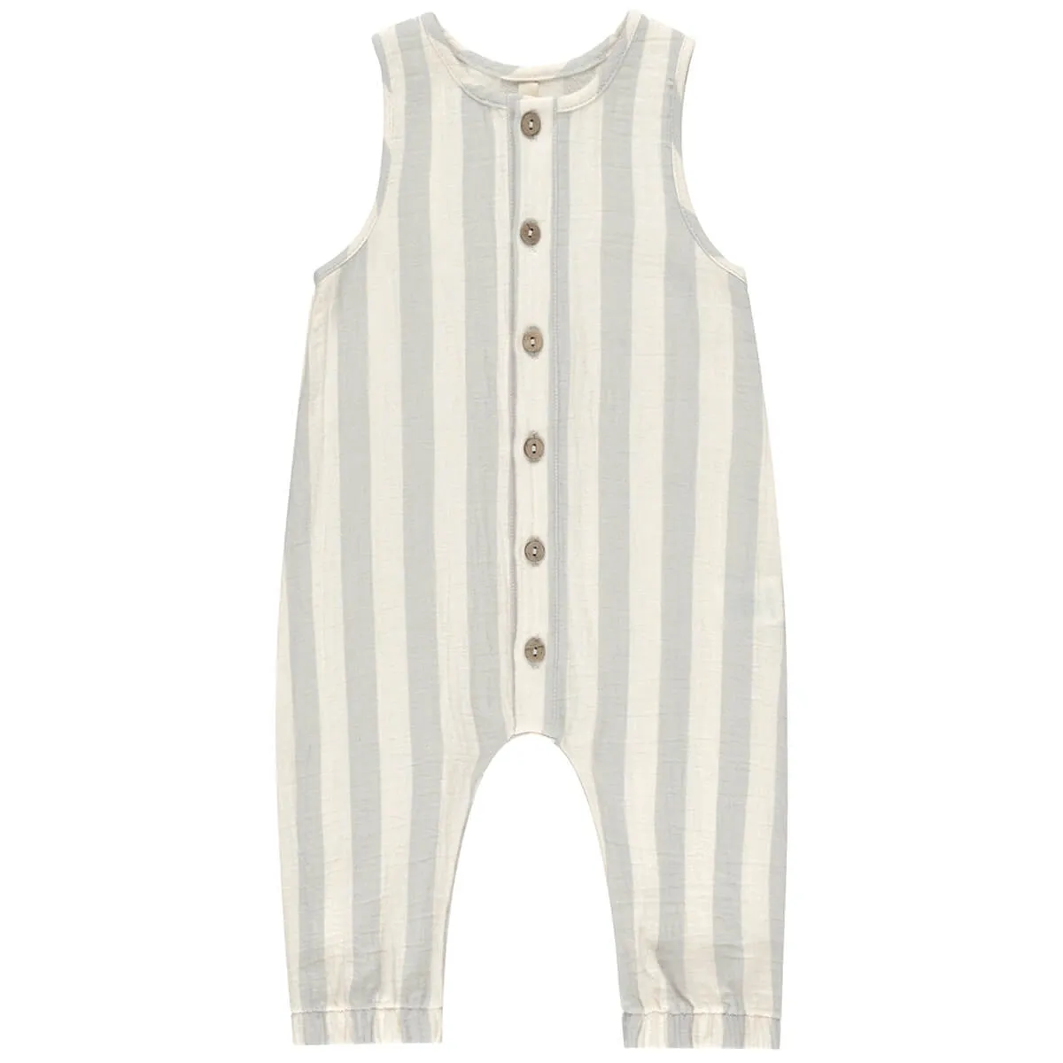 Woven Jumpsuit in Sky Stripe by Quincy Mae